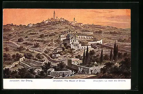 Künstler-AK Friedrich Perlberg: Jerusalem, Ölberg