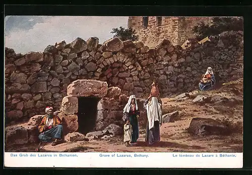 Künstler-AK Friedrich Perlberg: Bethanien, Grab des Lazarus