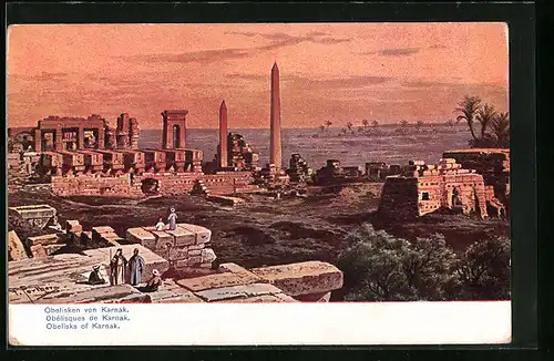 Künstler-AK Friedrich Perlberg: Obelisken von Karnak
