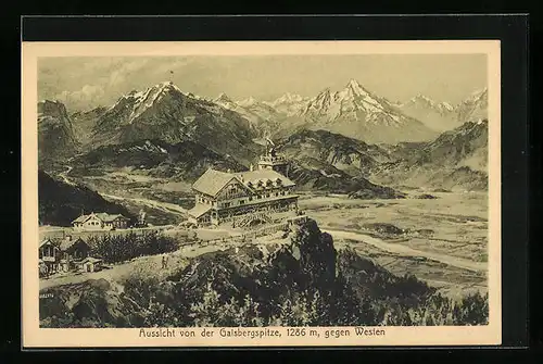 AK Gaisberg, Aussicht von der Gaisbergspitze gegen Westen