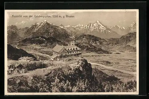 AK Gaisberg, Aussicht von der Gaisbergspitze gegen Westen