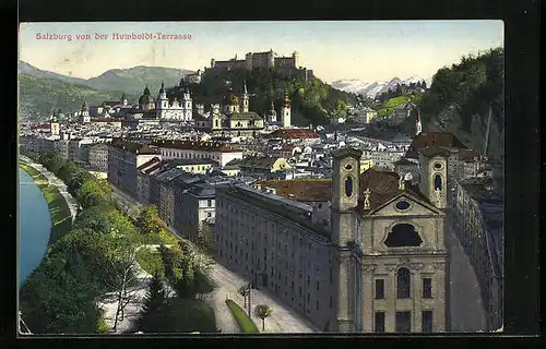 AK Salzburg, Blick von der Humboldt-Terrasse