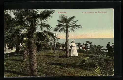 AK Abbazia, Palmengruppe am Südstrand