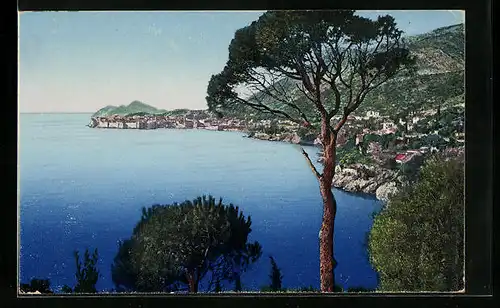 AK Dubrovnik, Ortsansicht aus der Vogelschau