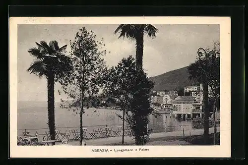 AK Abbazia, Lungomare e Palme