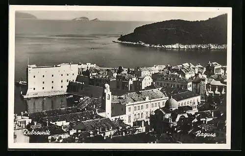 AK Dubrovnik, Ortspartie aus der Vogelschau