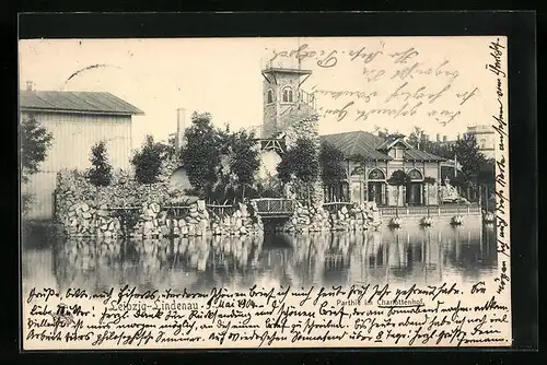 AK Leipzig-Lindenau, Partie im Charlottenhof