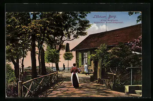 AK Löbau i. Sa., Löbauer Berg, Altes Berghaus