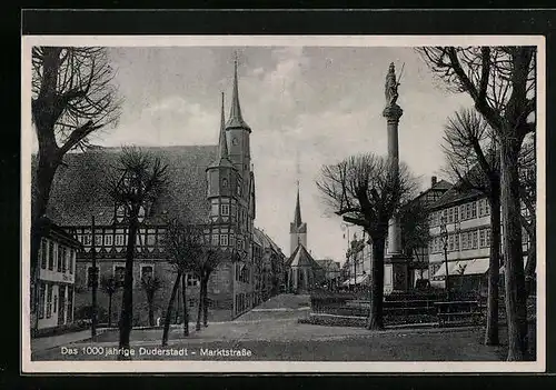 AK Duderstadt, Marktstrasse mit Blick zur Kirche