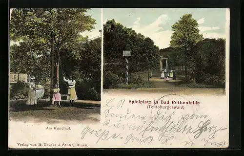 AK Bad Rothenfelde, Spielplatz, Kinder beim Rundlauf