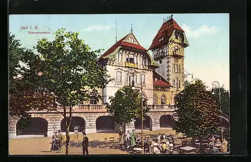 AK Hof i. B., Bürgerpark Theresienstein