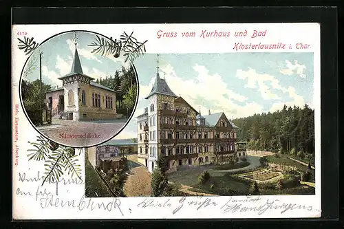 AK Bad Klosterlausnitz i. Thür., Kurhaus und Klosterschänke