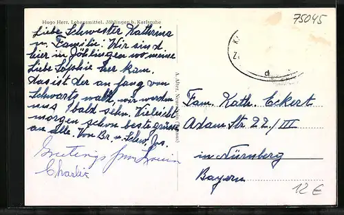 AK Jöhlingen, Ortsansicht, Strassenpartie und Kirche