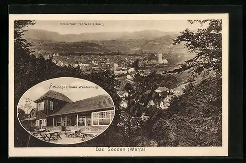AK Bad Sooden, Blick von der Westerburg, Waldgasthaus Westerburg