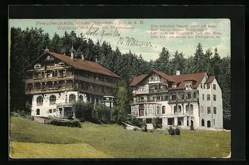 AK Freudenstadt /Württb., Waldhotel Stokinger mit Dependance