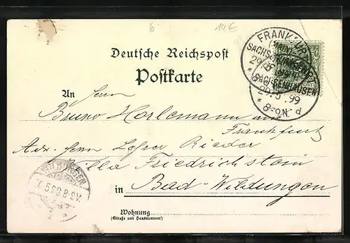 Lithographie Frankfurt a. M., Eschenheimer Thurm