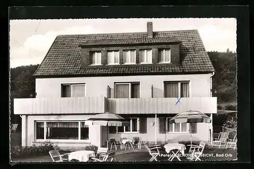 AK Bad Orb, Hotel-Pension Schöne Aussicht, Würzburger Strasse 71