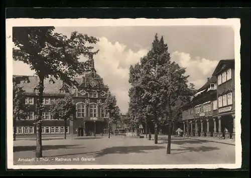 AK Arnstadt i. Thür., Rathaus mit Galerie