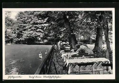 AK Höftgrube, Gasthaus Waldschlösschen, Seepartie