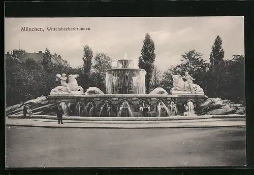AK München, Wittelsbacherbrunnen