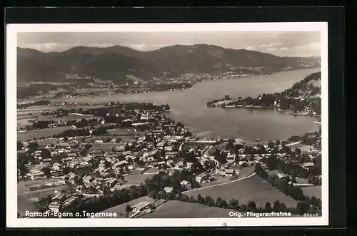 AK Rottach-Egern a. Tegernsee, Gesamtansicht, Fliegeraufnahme