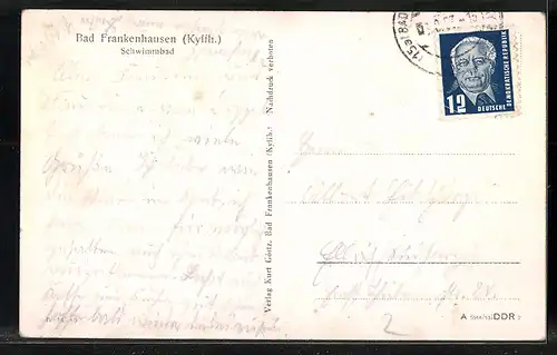 AK Bad Frankenhausen /Kyffh., Schwimmbad