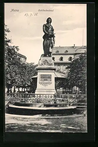 AK Mainz, Schillerdenkmal
