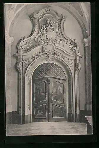 AK Büren i. W., Tür im Innern der Seminarkirche