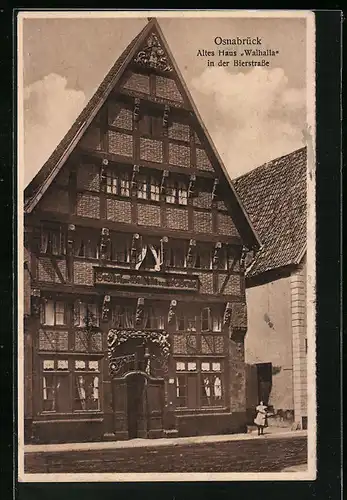 AK Osnabrück, Altes Haus Walhalla in der Bierstrasse