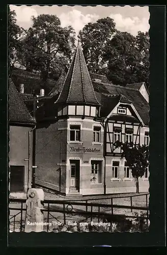 AK Rastenberg /Thür., Blick zum Burgberg