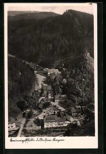 AK Probstzella, Gaststätte Falkenstein aus der Vogelschau