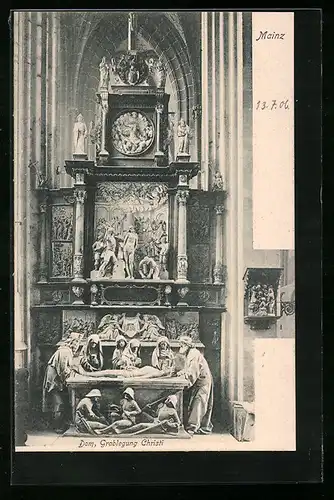 AK Mainz, Dom, Grablegung Christi