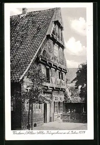 AK Verden /Aller, Altes Bürgerhaus aus dem Jahre 1577