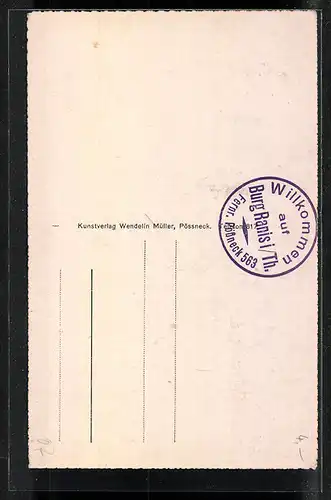 AK Ranis /Thür., Burg Ranis, Burghof