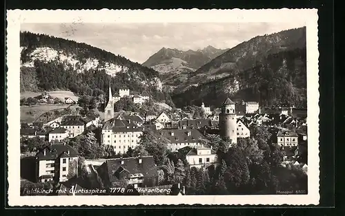 AK Feldkirch, Gesamtansicht mit Gurtisspitze