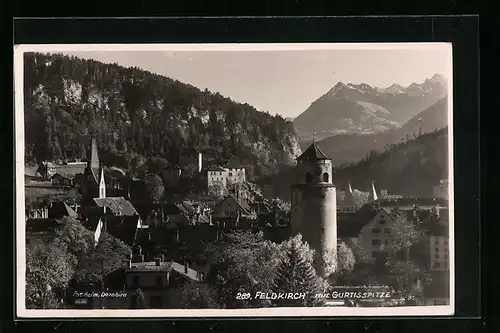 AK Feldkirch, Teilansicht aus der Vogelschau