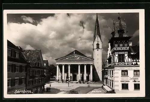 AK Dornbirn, Marktplatz mit Kirche