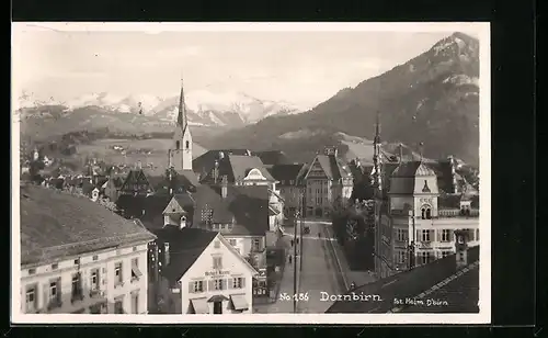 AK Dornbirn, Teilansicht aus der Vogelschau