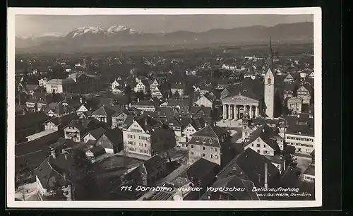 AK Dornbirn, Stadtpanorama aus der Vogelschau