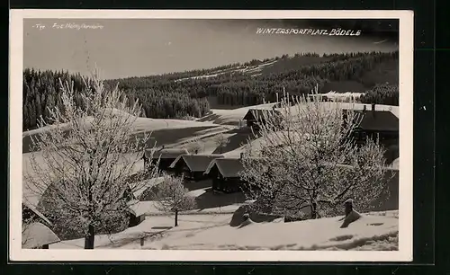 AK Dornbirn, Berghütten Bödele im Winter