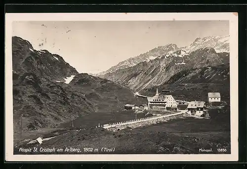 AK St. Cristopf am Arlberg, Blick auf das Hospiz