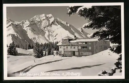 AK Schröcken, Körbersee-Hotel im Winter