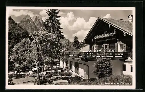 AK Aule Alm bei Garmisch, Gasthaus