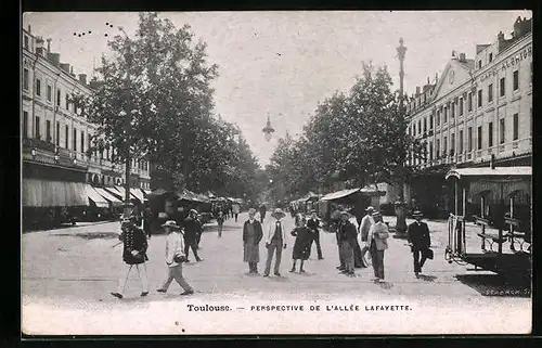 AK Toulouse, Perspective de l`Allée Lafayette