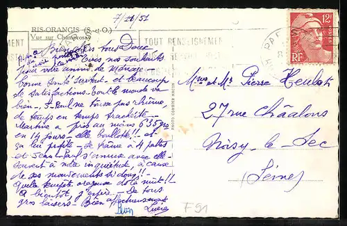 AK Ris Orangis, Vue sur Champrosay