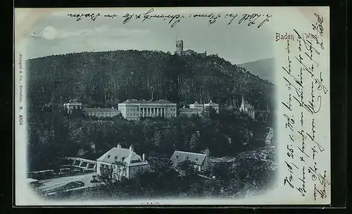 Mondschein-AK Baden, Ortspartie