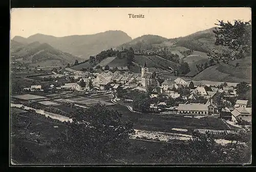 AK Türnitz, Teilansicht mit Kirche