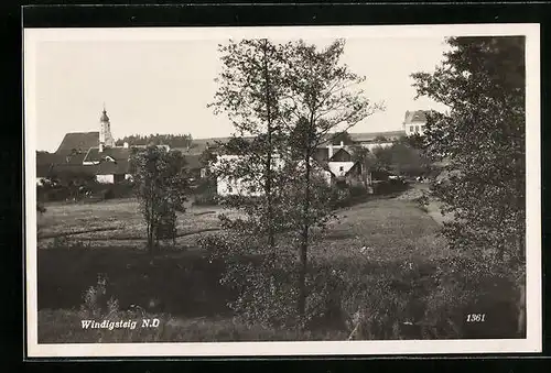 AK Windigsteig, Ortspartie mit Kirche