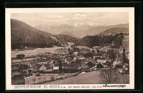 AK St. Aegyd a. N., Teilansicht mit Hohem Göller