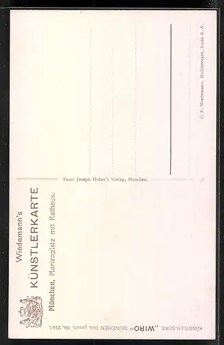 AK München, Marienplatz mit Rathaus